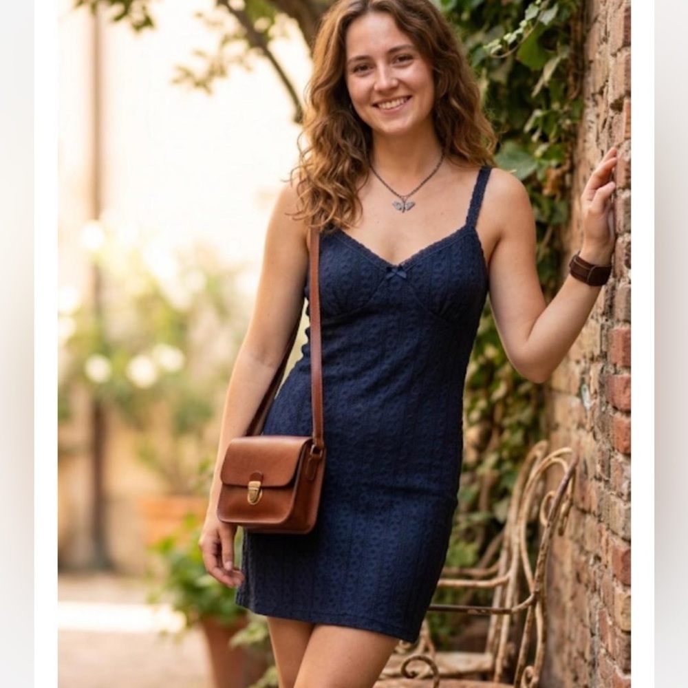 No Boundaries Dark Blue Mini Dress